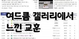 여드름 갤러리 캡쳐